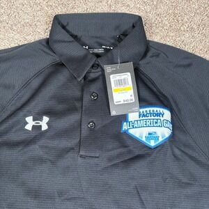 Under Armour Baseball Factory All America Game Mens Polo Shirt MD Black